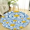 Personalized Leicester City FC Round Chair Office Rug - Perfect for Mat, Office Chair & More - Ideal Gift for Birthdays and Holidays