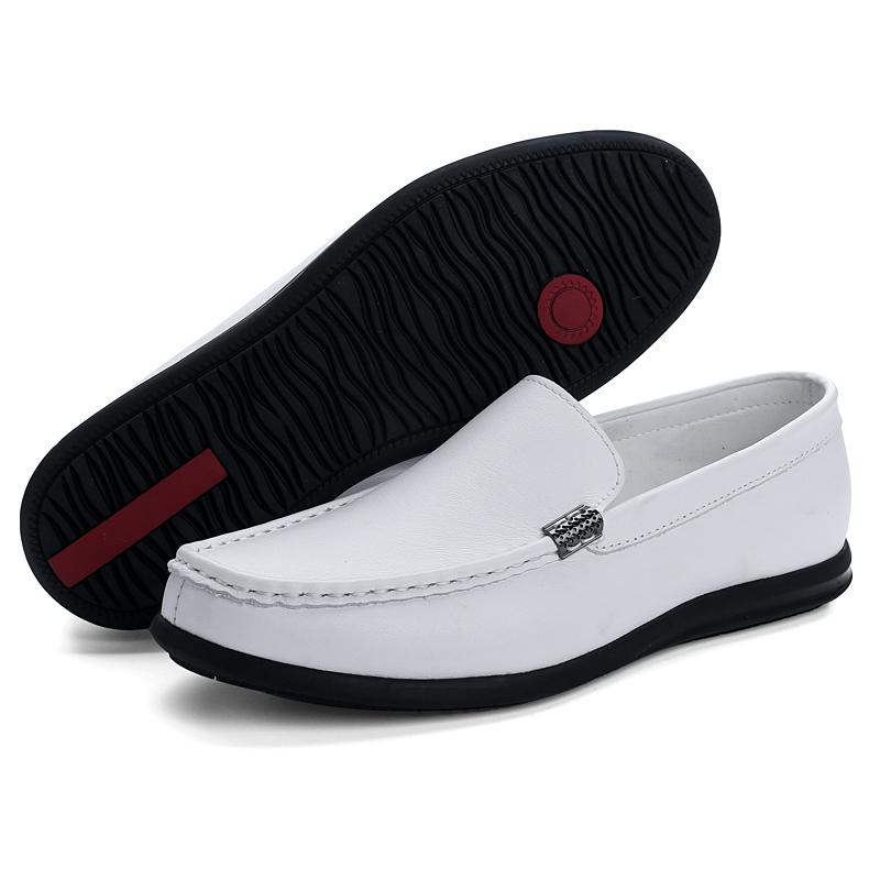 Outdoor Male Driving Loafers Genuine Leather Mens Casual Shoes Handmade Slip on Walking Shoes Breathable Driving Flats Moccasins