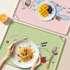 Durable Cartoon Silicone Place Mat Anti-Slip Oil Proof Drainer Mat Waterproof Heat Resistance Dish Drying Mat Kitchen