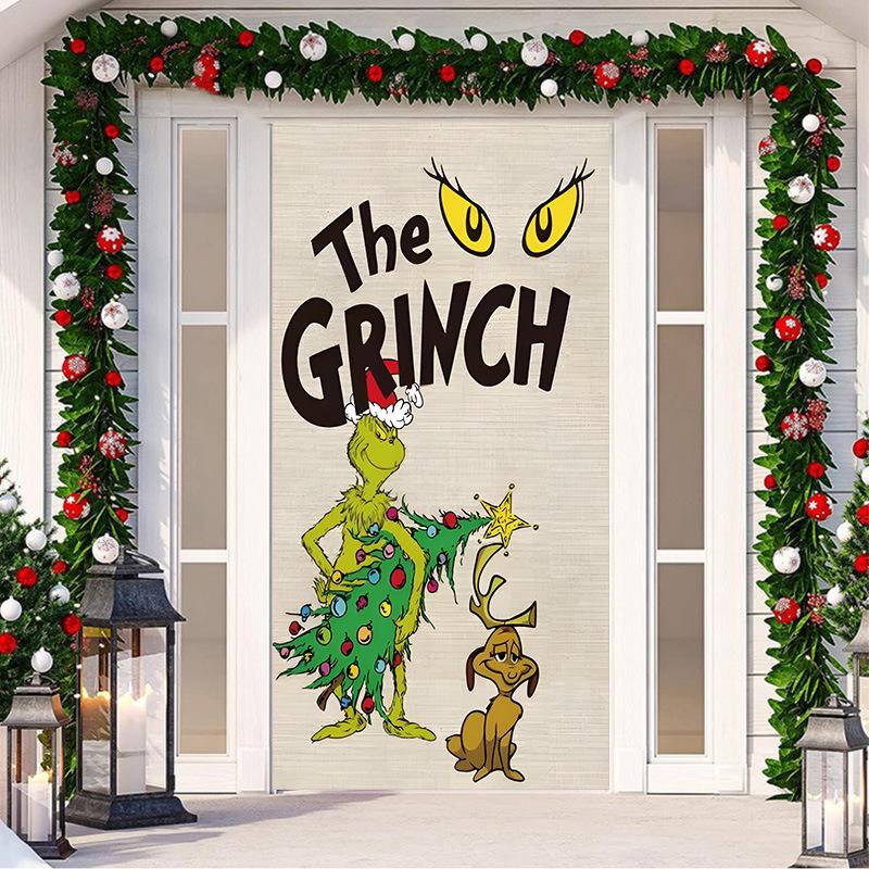 Green Legend Christmas Door Sticker & Hanging Cloth Décor