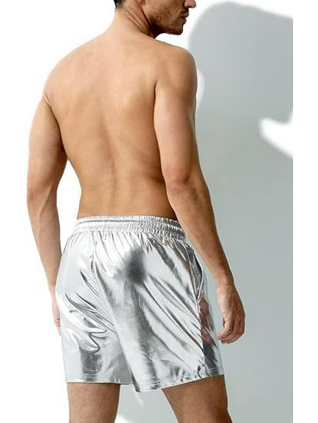 Pantalones cortos casuales de playa de charol para hombre 2024