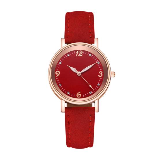 Women Faux Leather Strap Watch Luminous Round Dial Analog Watch Minimalist Ladies Casual Formal Wristwatch Gifts for Her