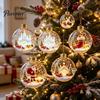 Dekorative Lichterketten Leuchtende Weihnachtsgeschichte Ornament, Mini Szene Aufleuchtender Ball 3D Winterdekorationen Hängende Dekoration, Acryl Klar