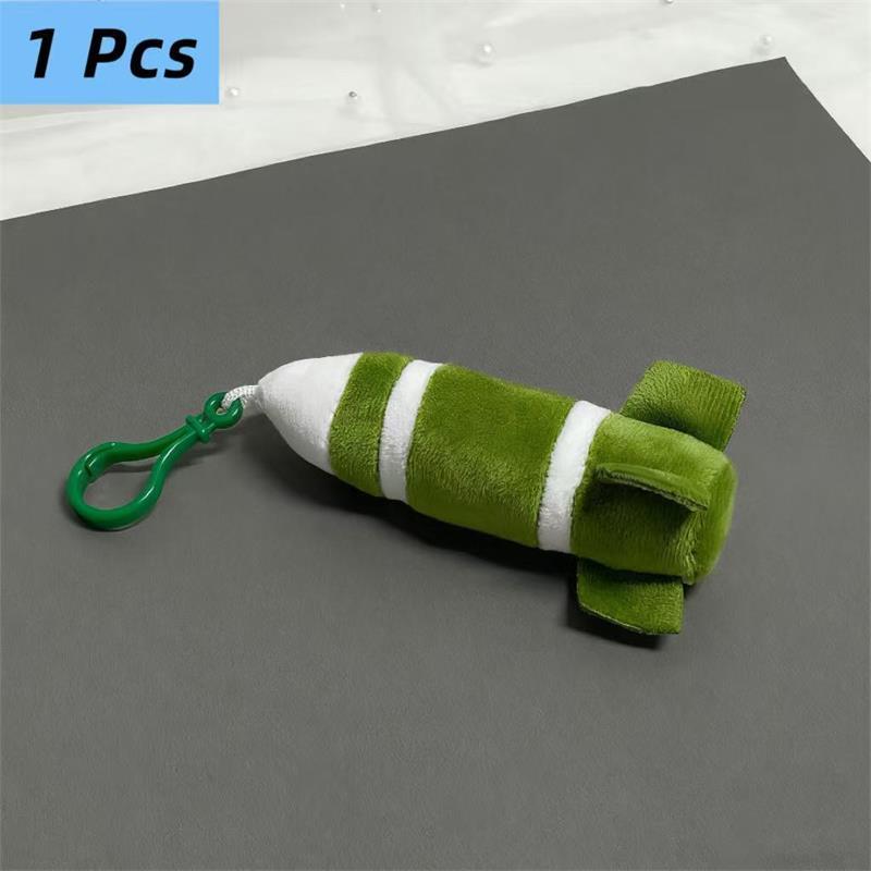 

1/2 Pcs Cute Funny Missile Model Plush Doll Stuffed Toys Keychain Bag Pendant Backpack Hanging Ornaments Keyring Christmas Gifts 1 PCS