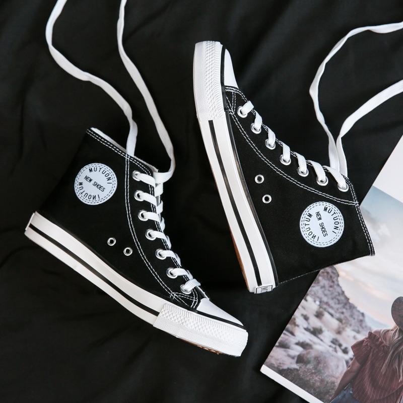 Cloth shoes men's and women's shoes new couple high-top canvas shoes casual single shoes