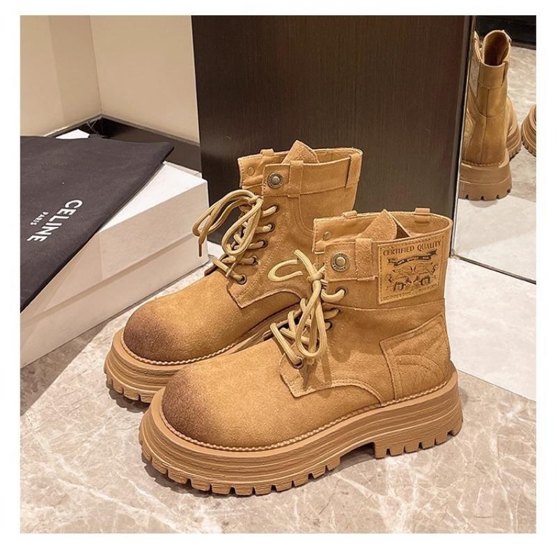 

Инструментальные ботинки Мартин короткие ботинки женские новые на толстой подошве весенне-осенние ботинки матовая кожа ретро полированные ботинки цвета ревеня 40 коричневый