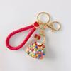 Cute Keychains for Women Rhinestone Pearls Bags Shape Key Chains Jewelry for Car Women's Bags Decoration Bag Charm