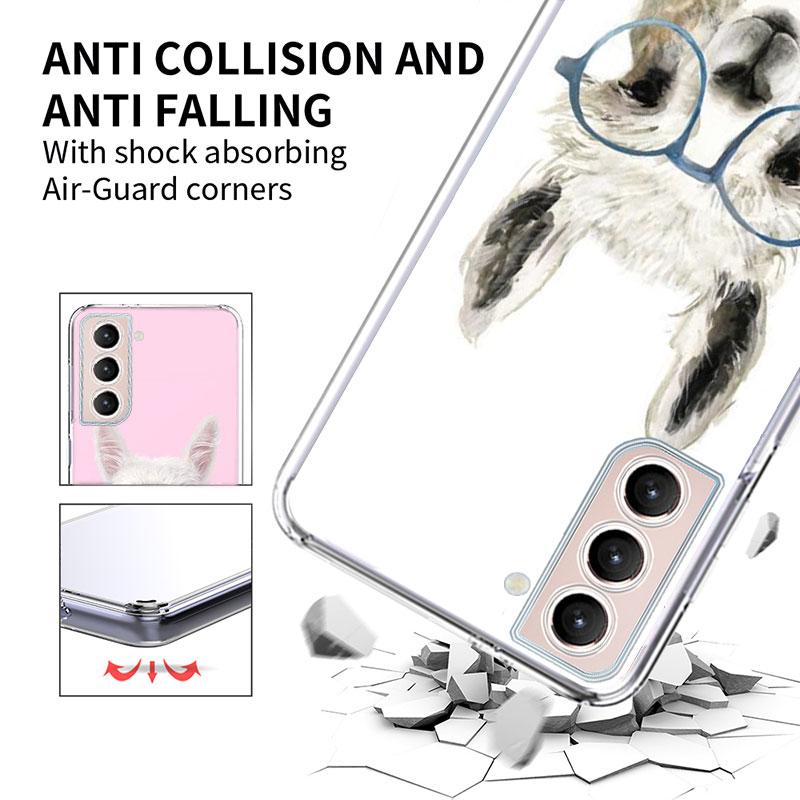 Cute, Naughty, Cool Alpaca Phone Case For Samsung S25+ Edge Galaxy S24 FE S23 Ultra Capa Shell S22+ S21 Plus S20 FE Cover Silico