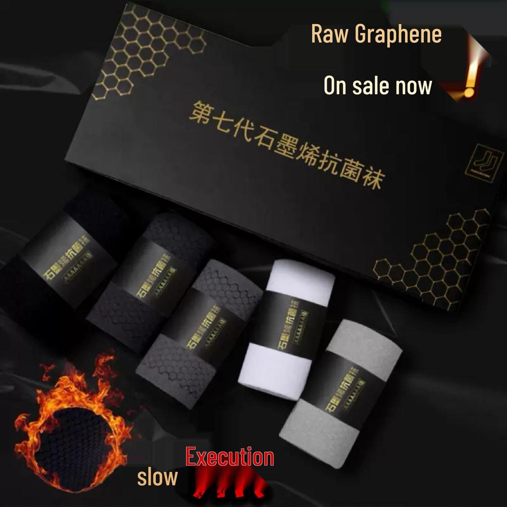 Ginger Graphene Men's 7th Gen Antibacterial Business Mid-Calf Socks, Breathable, Sweat-Absorbent Cotton for Autumn/Winter