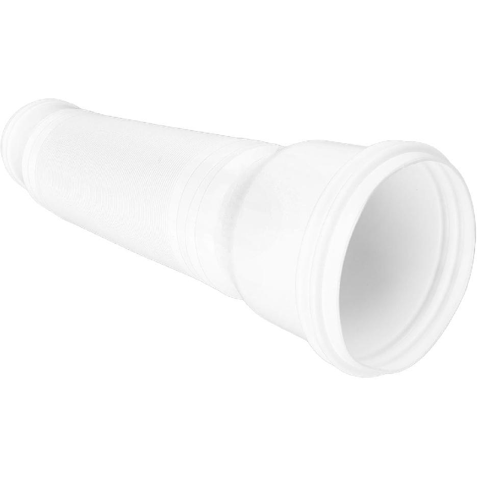 Rain Gutter Downspout Extension Flexible PE Extendable Drain Away Extender for Outdoor Villa Round (White)