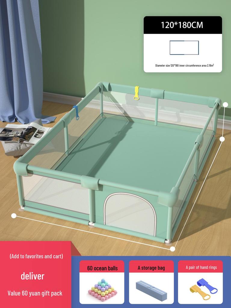 Indoor Baby Playpen & Crawling Mat: Infant Walking Guardrail & Safety Fence
