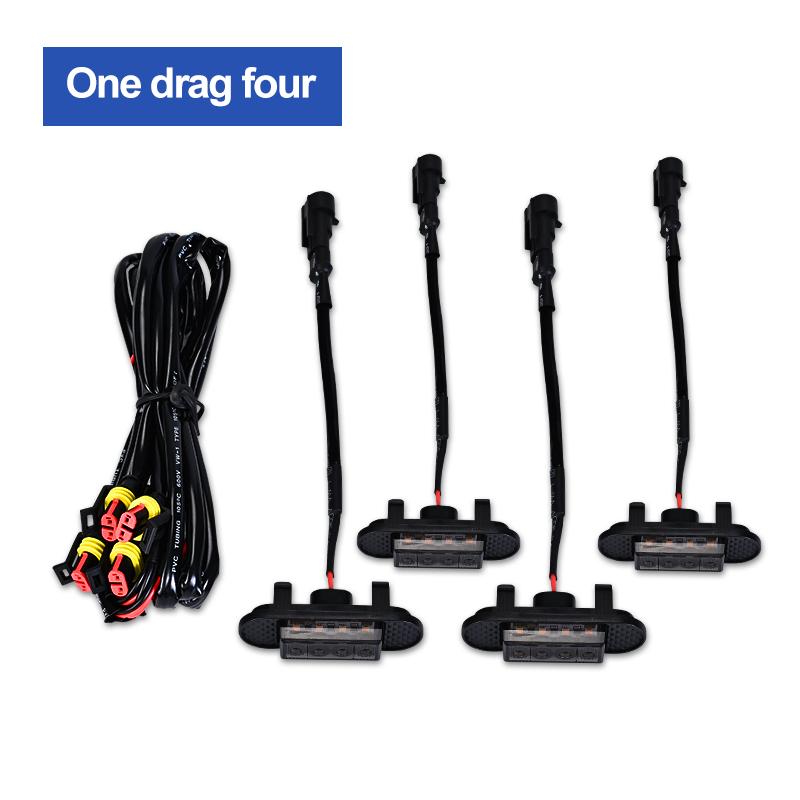 

4 в 1 Решетка в стиле Raptor, светодиодные крепления для решетки в сборе, ходовые огни на передней решетке для внедорожного багажника, внедорожника Ford black shell 4 in 1