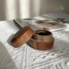 Wood Ring Box Wedding Proposal Engagement Round Wood Ring Box Jewelry Storage Box Portable Solid Wood Ring Box
