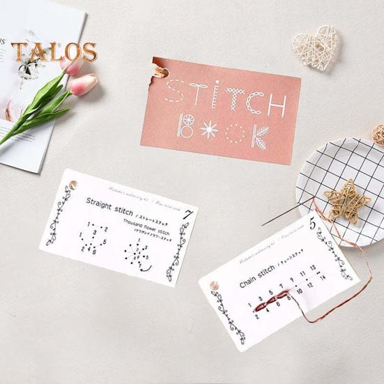 Mini Sewing Book Comprehensive Stitch Guide DIY Craft Portable Sewing Card Set Embroidery Patterns Designs Sewing Book