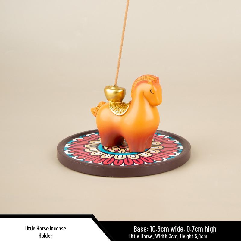 Sheep Fat Jade Ceramic Incense Holder & Burner - Creative Desktop Ornament