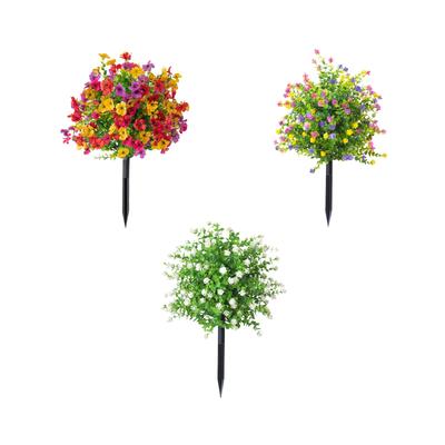 Artificial Flower Reusable Centerpiece Cemetery Bouquet Flowers Ground Stake Outdoor Fake Flowers Backyard Spring Summer Porch