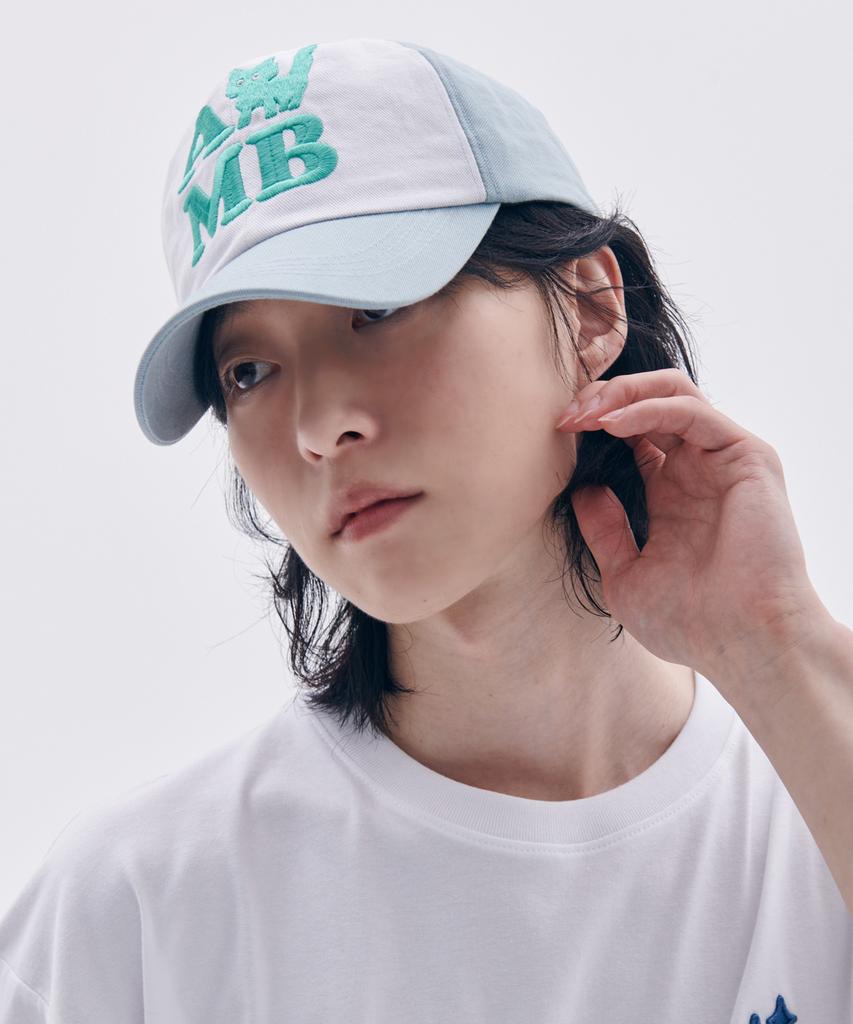 AMBLER Amb Cat Embroidered Ball Cap Ah601 (Blue)