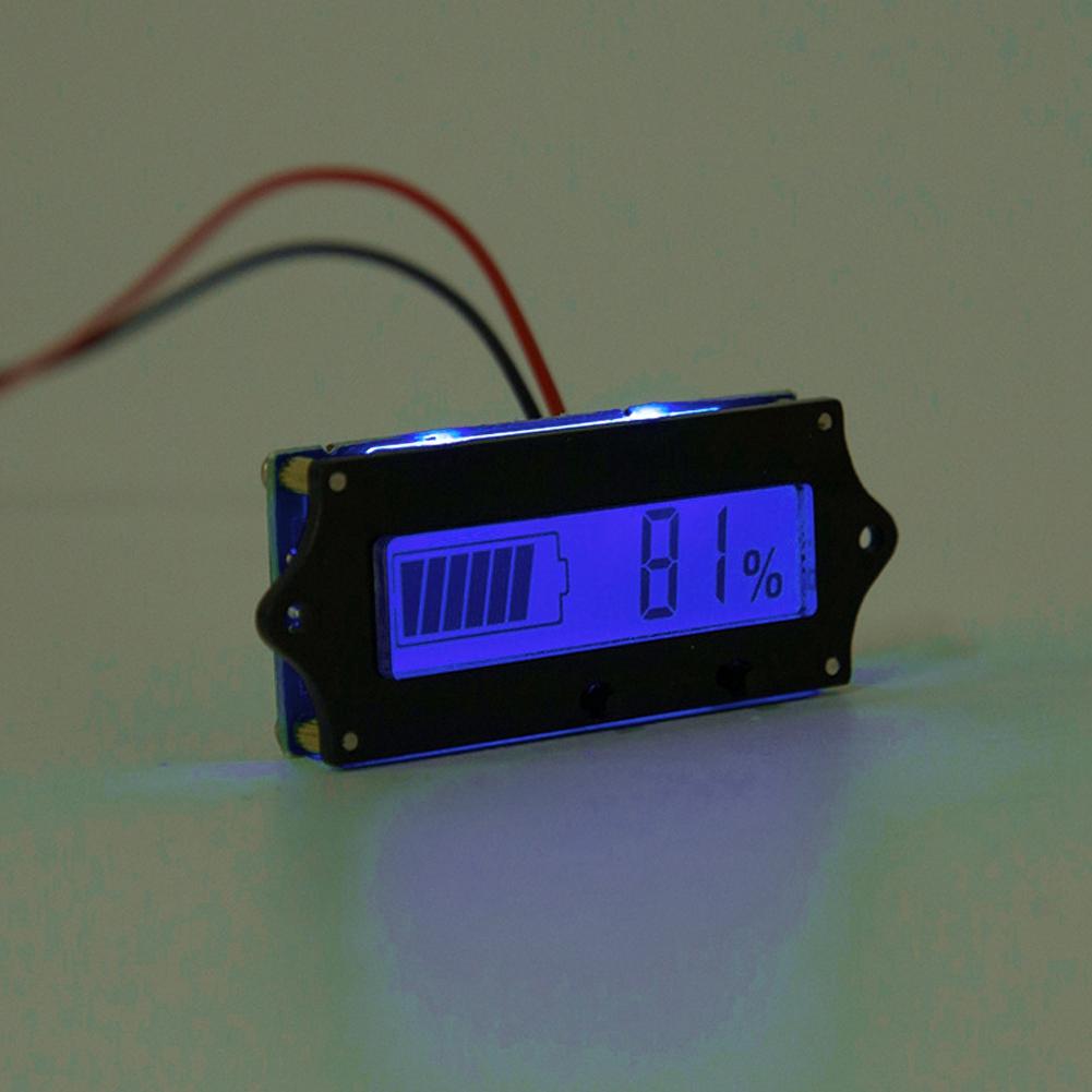 12 84V GY 6G Battery Power LCD Display Voltage Meter Voltmeter with Light Alarm (Blue Light)