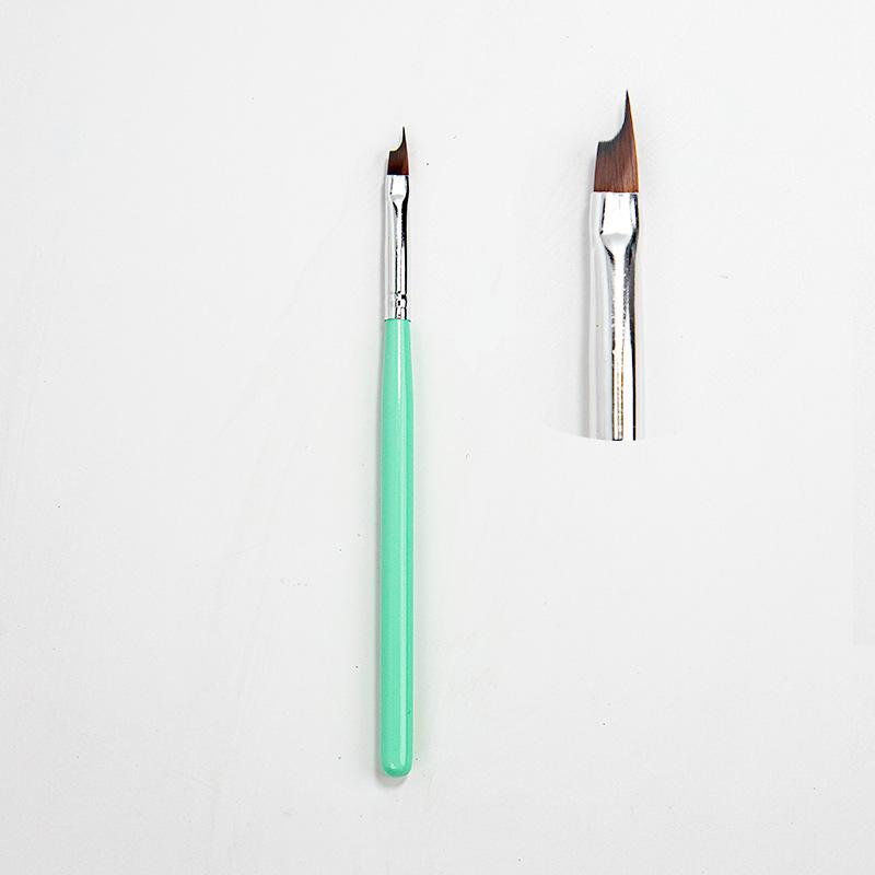 

1PCS Crescent-shaped French Tip Nail Art Brush DIY Nail Art Design Nail Art Painting Pen 1PCS зелёный