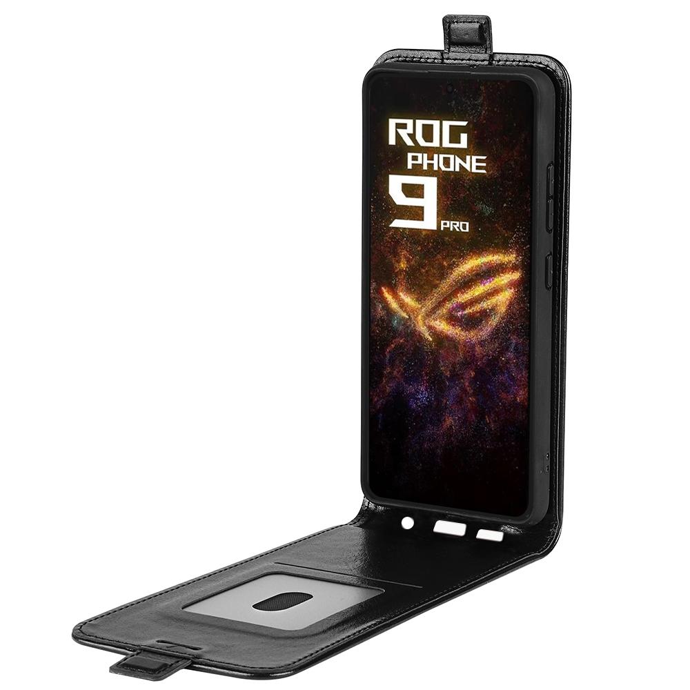

For Asus ROG Phone 9 Pro 5G Case with Card Slots Vertical Flip Leather Phone Cover Brown