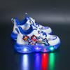 Boys New Cartoon Hero Sneakers Children Baby  LED Luminous Mesh Sports Shoes Kids  Casual Light Up Shoes Size 22-33