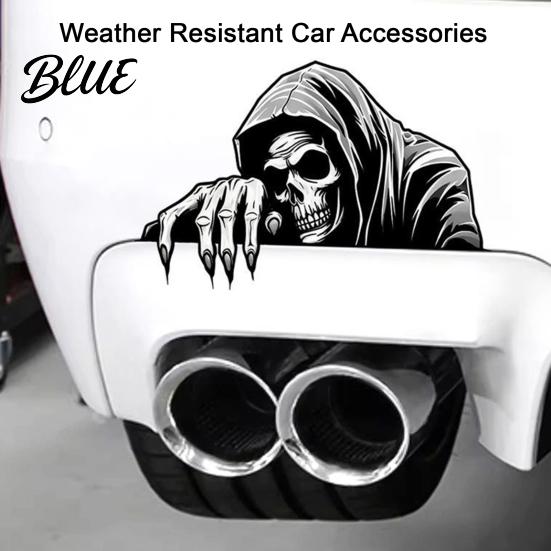 Outdoor Durable Stickers Halloween Skeleton Car Sticker Peeking Decal for Window Bumper Waterproof Vinyl Horror Skull Wall Laptop Decoration Modding