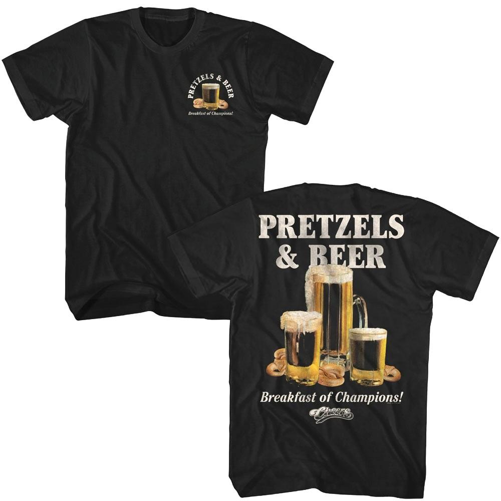 Cheers Pretzels and Beer Men T Shirt S