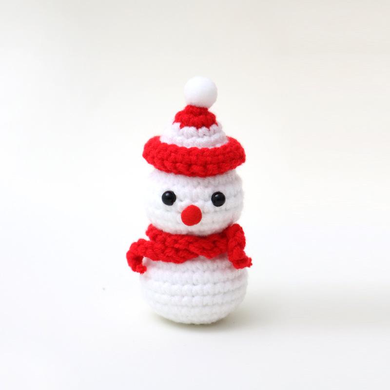 Knitted Doll Christmas Decoration Ornament Reindeer Snowman Santa Claus Handmade Woolen Christmas Ornaments Navidad Natal Gift