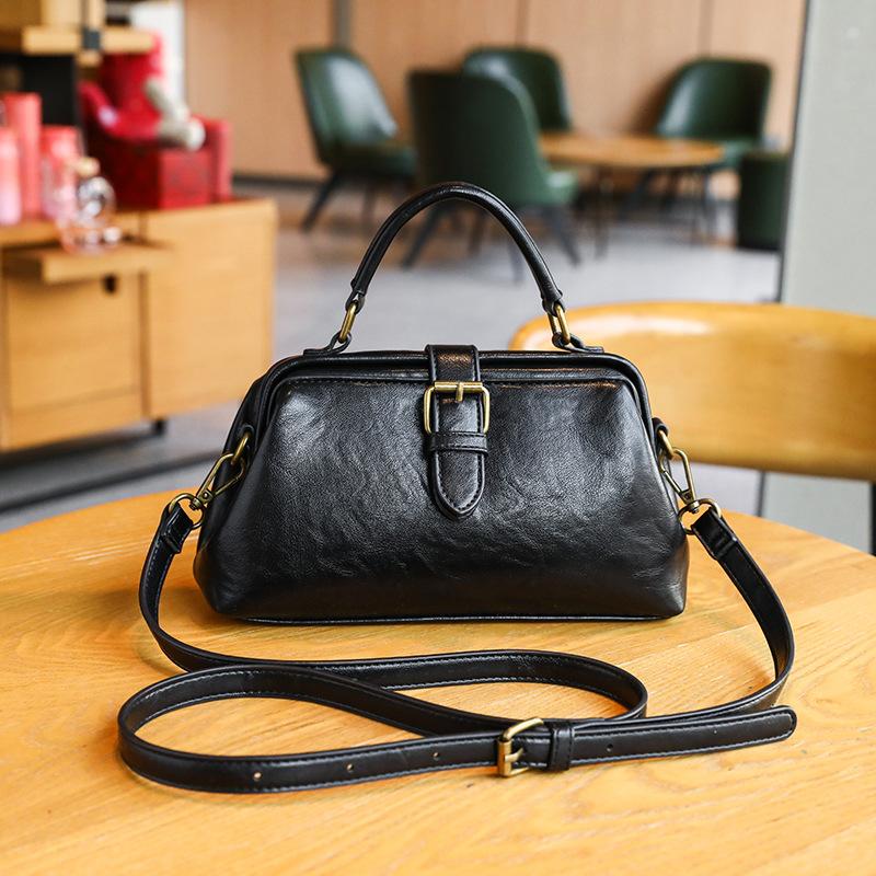 

Women s Bag Soft Leather Shoulder Bag For Women Large Capacity Retro Buckle Design Tote Handbag Shopping