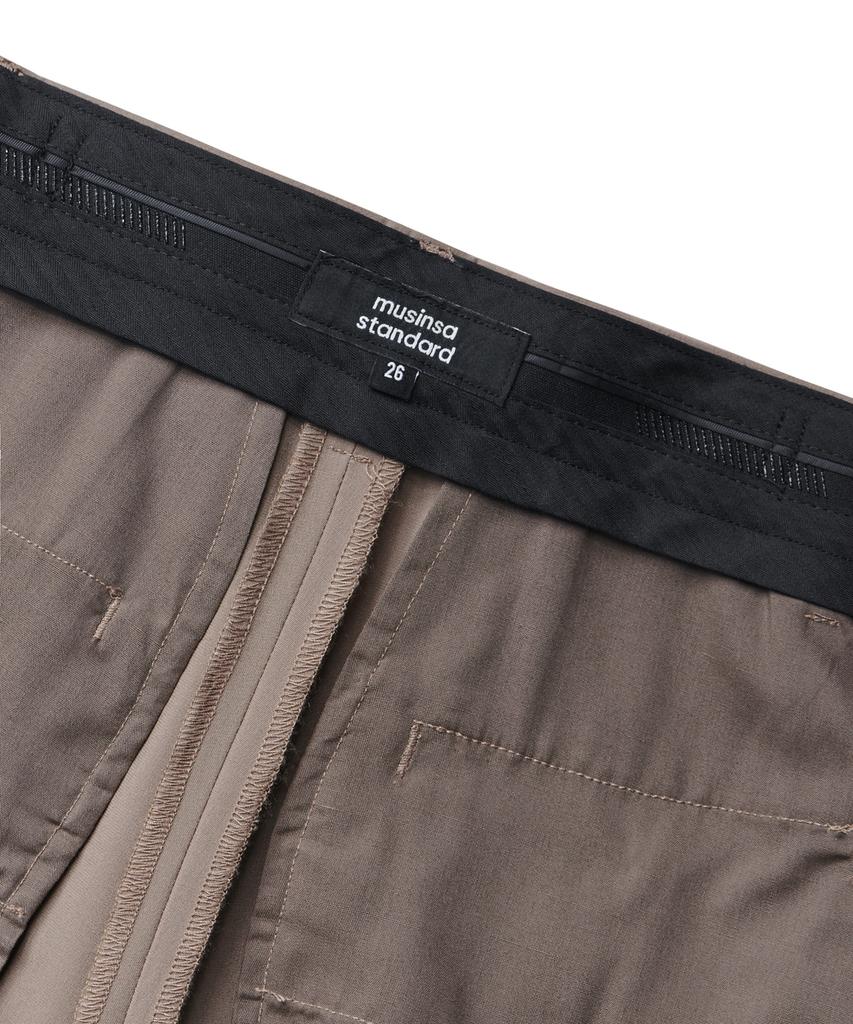 MUSINSA STANDARD WOMAN [Cooltandard] Women'S Slim Straight Hidden Banding Slacks [Dusty Beige]
