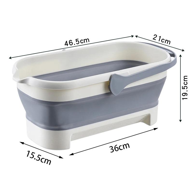 Tragbarer Moppeimer Camping-Klappeimer mit Griff Platzsparendes Waschbecken Zusammenklappbare Eimer Badezimmer-Reinigungswerkzeug