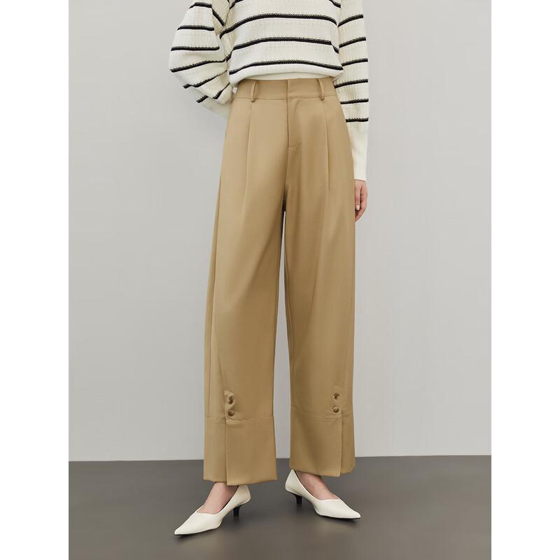 ELLE Damen High-Waist Straight Leg Freizeithose