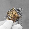 Herren Wikinger Wolf Halskette Edelstahl Mode Hip Hop Odin Amulett Keltischer Anhänger Halskette Vintage Charme Schmuck