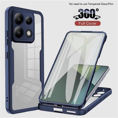 360 Ganzkörperschutzhülle für Xiaomi Redmi Note 13 Pro Plus 12 11 Pro 5G 12S 10 Redmi 13C 12C 10C 9C Silikon Klar Telefonhülle