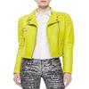 Noora Women's Yellow Lambskin Leather Jacket, Quilted Designer Stylish Winter Leather Jacket, Handmade All Size Jacket