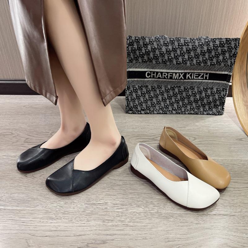 Мода 2024 Весна Осень Новая Мода Ручной Работы Плоские Туфли Лоферы Удобные Мягкие — фото 3