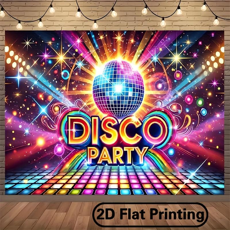 2D Flat Banner -1 Piece Gorgeous Disco Party Background Cloth - Color Photography Background Banner