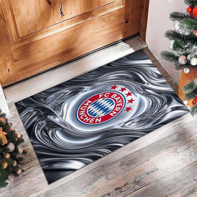 Bayern Munich Printed Flannel Area Rug Non Slip Soft Polyester Floor Carpet Indoor Decor Mat for Bedroom Living Room Sofa Game Room Home Decoration