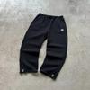 European & American Hip Hop Embroidered Zipper Sweatpants - Casual Long Pants for Men & Women