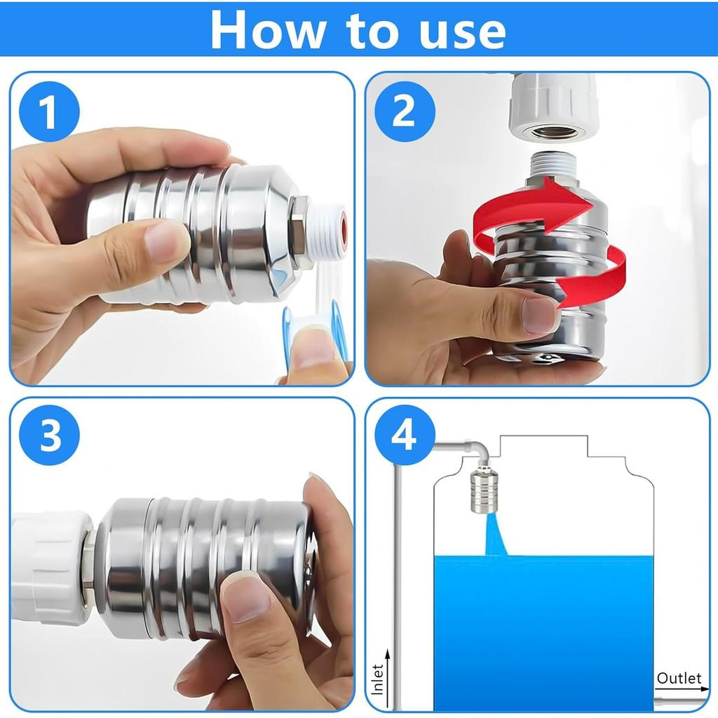 Vanne À Flotteur En Acier Inoxydable Avec Tuyau D'arbre Et Bande D'étanchéité De Robinet Pour Réservoirs D'eau/Piscines/Tours D'eau