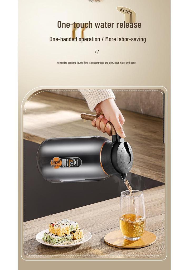 304 Stainless Steel Vacuum Insulated Thermos Flask for Tea Houses & Restaurants - Large Capacity Double Layer Warm Water Bottle