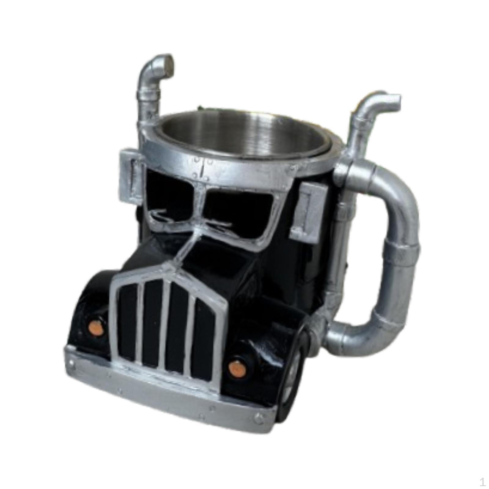 

Coffee Cup Ornaments Semi -truck Stainless Steel Water Decoration срібний