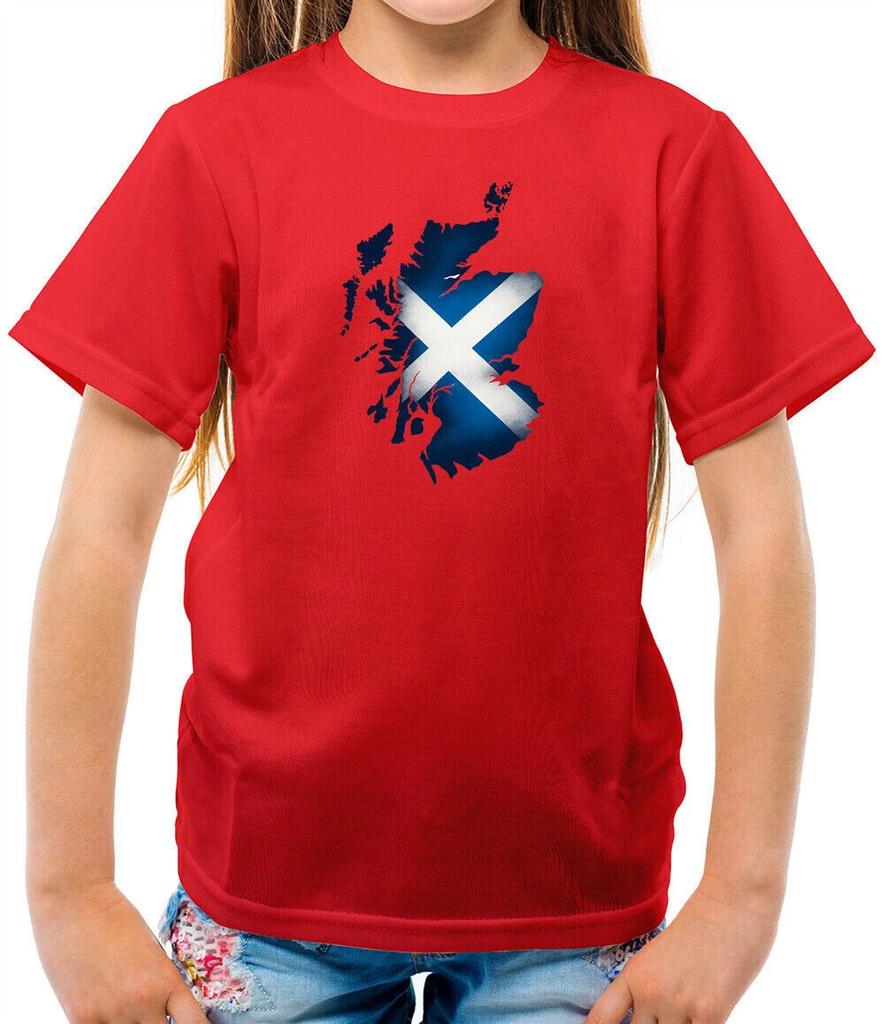 Scotland Flag Overlay - Kids T-Shirt - Scottish Flags SNP Capital Love City