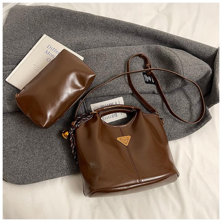 Borsa a Secchiello Maillard Stile Business Retrò Versatile per Pendolari Borsa a Tracolla Borsa da Mamma Borsa a Spalla