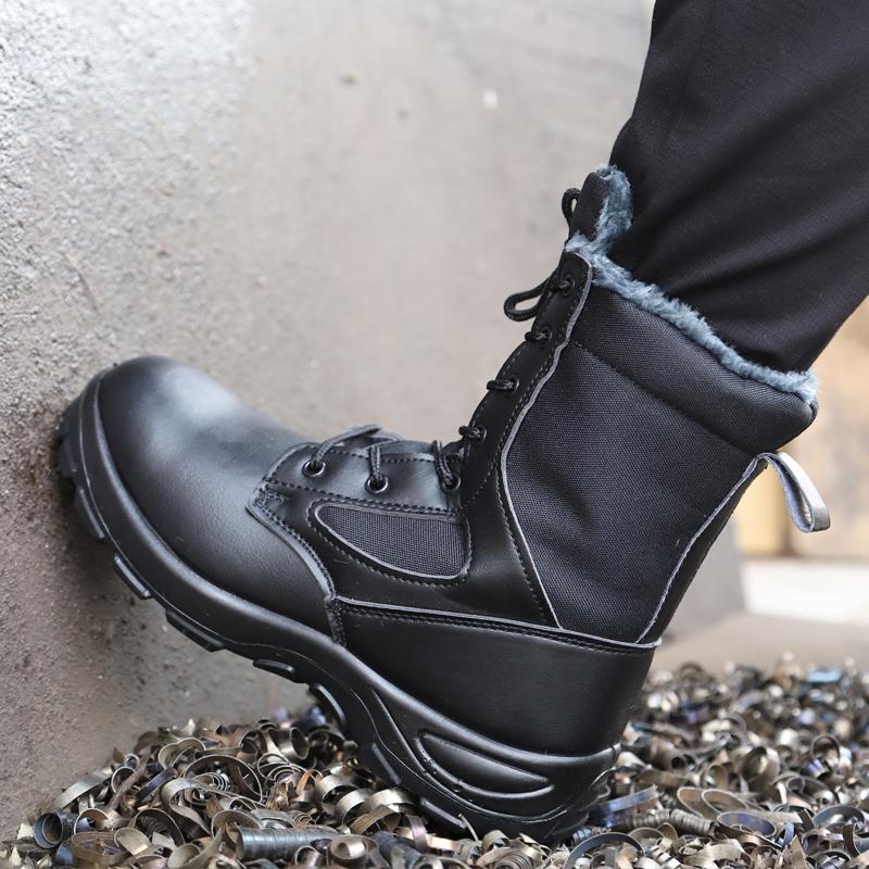 Men Work & Safety Boots Outdoor Boots Puncture-Proof work Shoes Anti-smash Desert Combat Boots Protective Shoes Steel Toe Boots