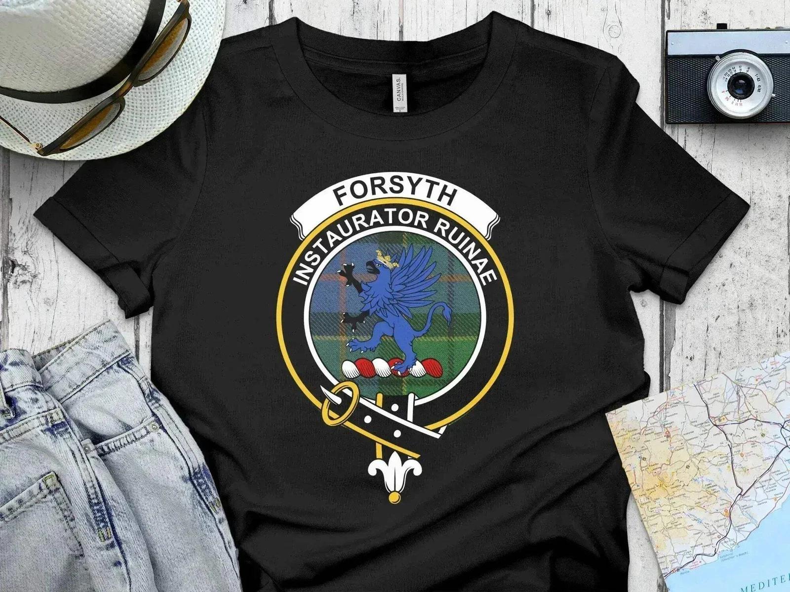 Forsyth Clan Crest Tartan Design T-Shirt Sweatshirt 3XL