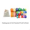 Wooden Sorting Stacking Rocks Stones Learning Toys Building Blocks Game for Kids