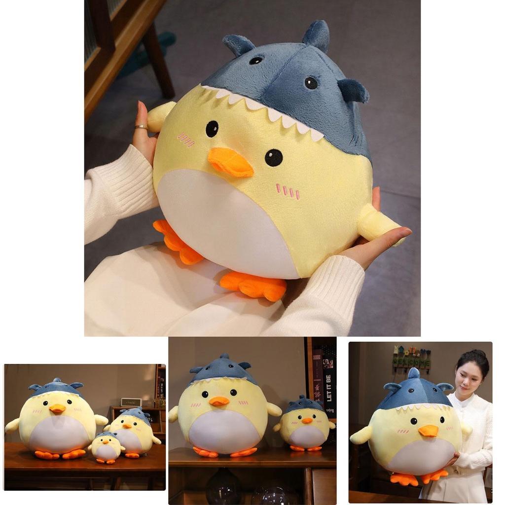 Soft And Cute Cartoon Shark Duck Plush Toy For Kids Office Chair And Nap Time Animal Stuffed Doll