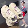 Girls' 2025 Spring Soft Sole Casual Sneakers - Lightweight Dad Style for Medium & Large Children