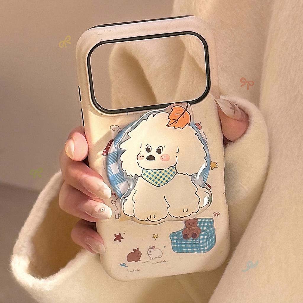 Jesienny Szczeniak dla Apple 17 Etui na Telefon dla IPhone15For11 Folia Magnetyczny Uchwyt 16promax Kreatywne 13